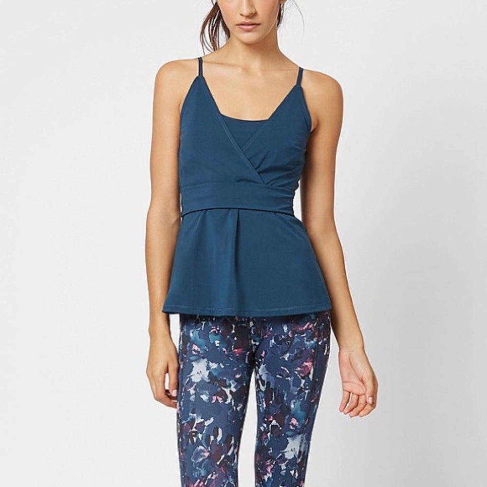 Sweaty Betty Teal Obi Vest Tank • Bra Top • S
